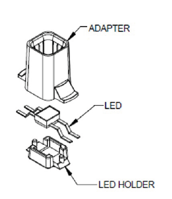 Figure 10: ZeroLightBleed™ adapter with built-in surface mount LED (Source: Bivar)